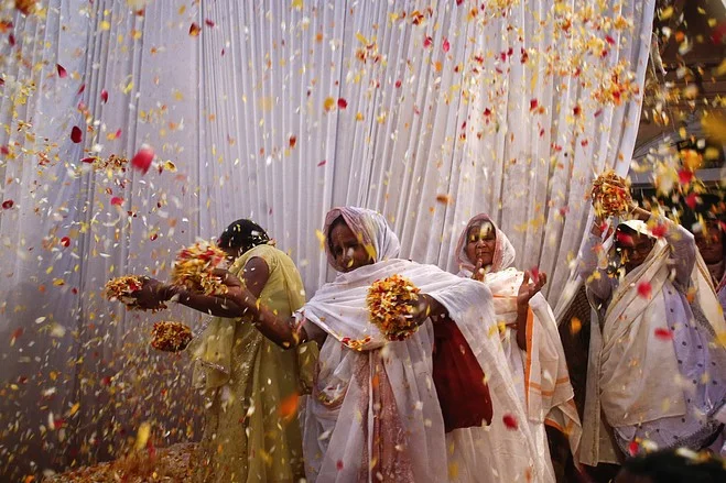 Vrindavan Widow’s Holi 2026 logo